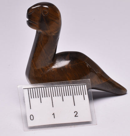 CRYSTAL TIGER EYE DINOSAUR CARVING P46