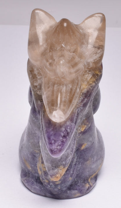 FLUORITE CRYSTAL UNICORN CARVING 5.5 cm P49