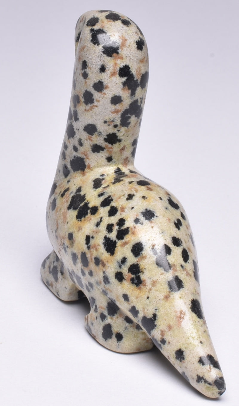 CRYSTAL DALMATION JASPER DINOSAUR CARVING P50