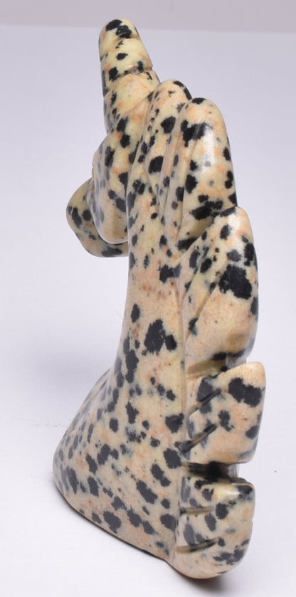 DALMATION JASPER  UNICORN CARVING  P52