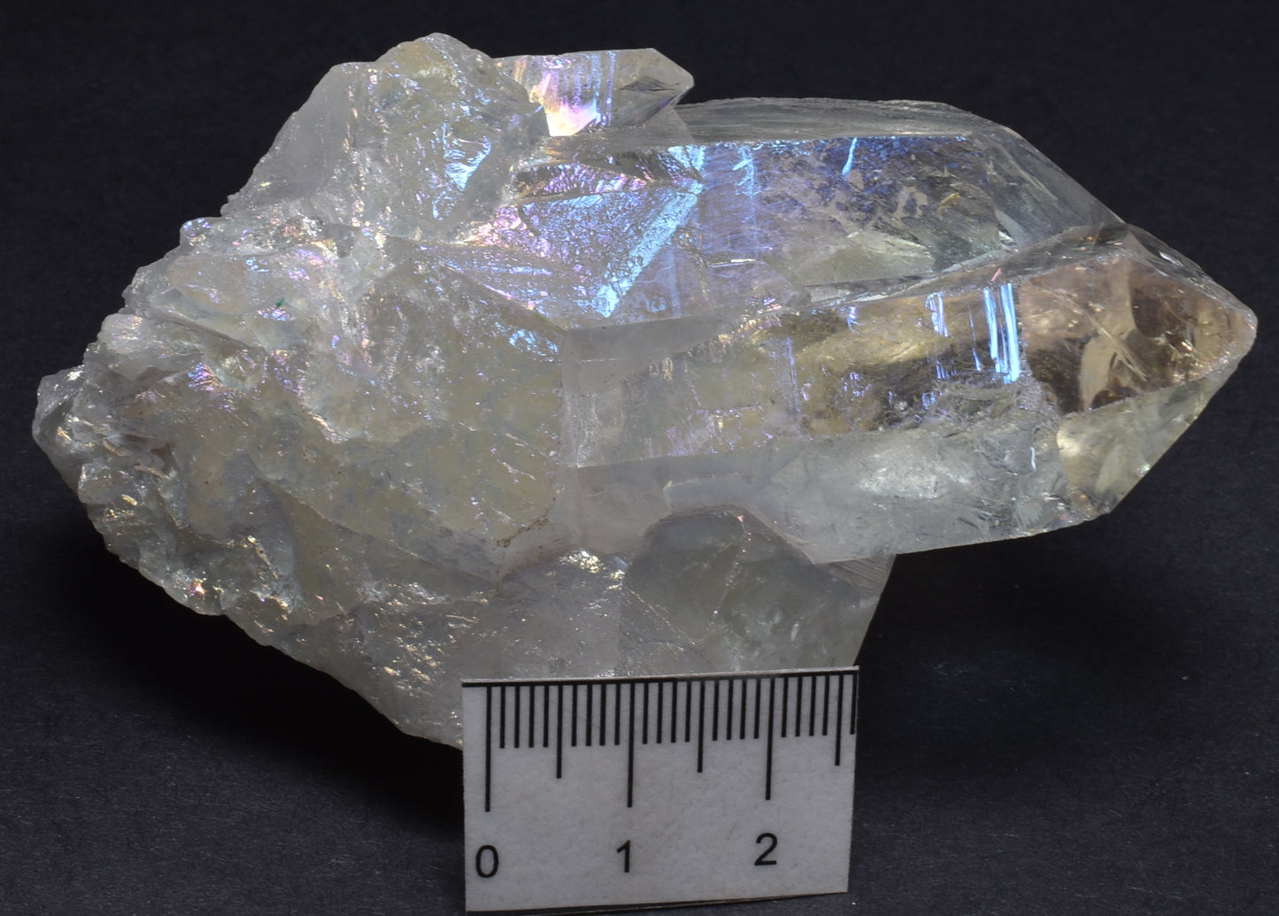 AURA COATED QUARTZ CLUSTER P34