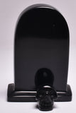 BLACK OBSIDIAN TOMBSTONE AND SKULL P952