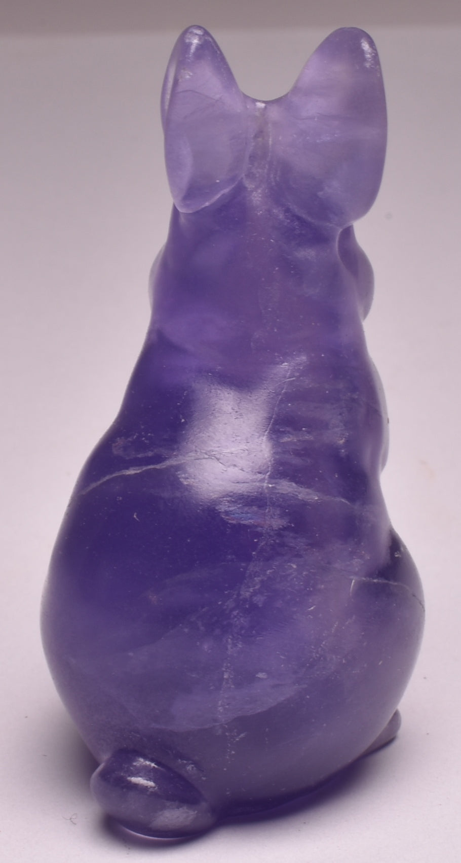 FLUORITE CRYSTAL RABBIT CARVING 5 cm P984