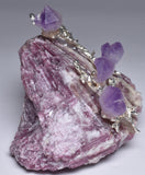 PINK TOURMALINE with AMETHYST TREE P1071