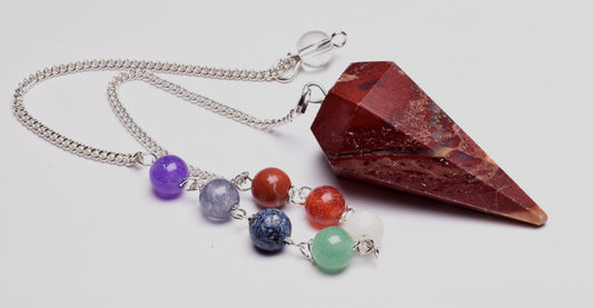 CHAKRA CRYSTAL RED JASPER PENDULUM P1076