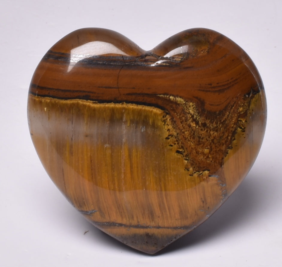 TIGER EYE CRYSTAL HEART CARVING P440