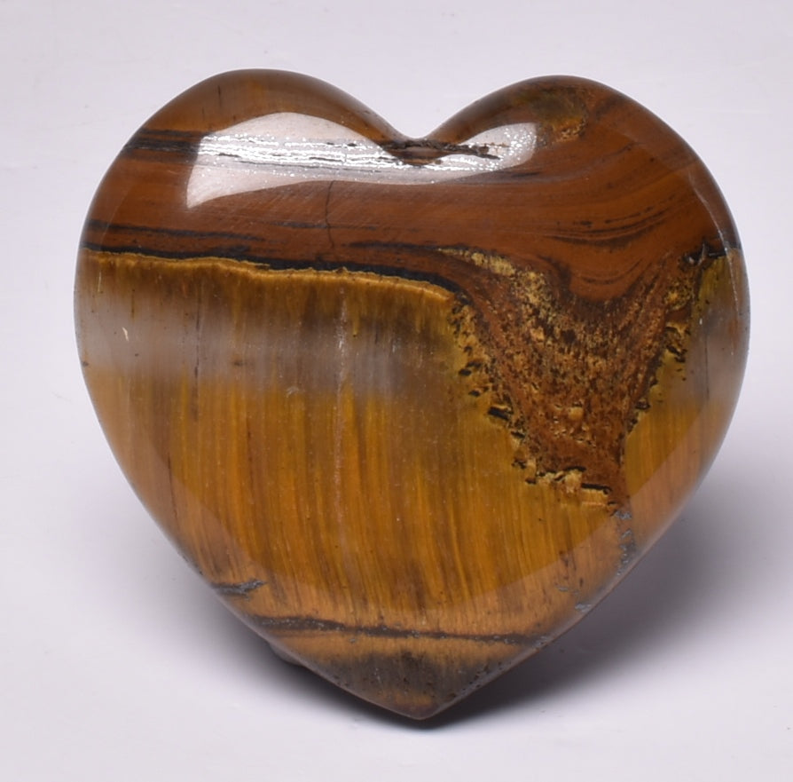 TIGER EYE CRYSTAL HEART CARVING P440