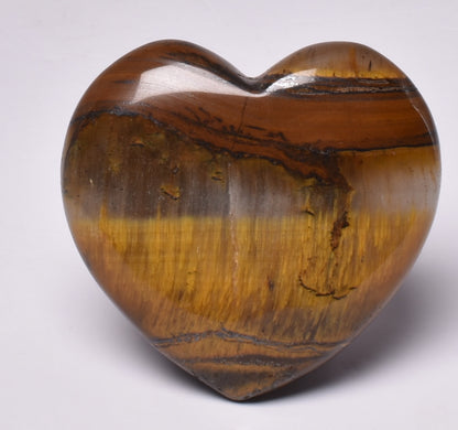 TIGER EYE CRYSTAL HEART CARVING P440