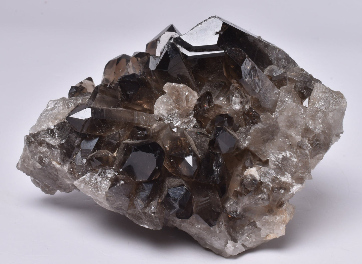 SMOKEY QUARTZ CRYSTAL POINT CLUSTER P433