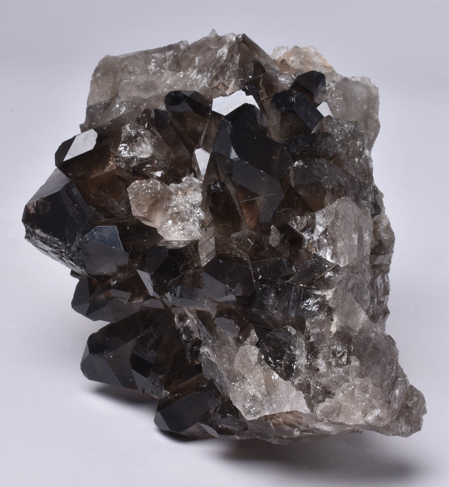 SMOKEY QUARTZ CRYSTAL POINT CLUSTER P433