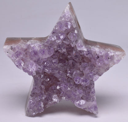 AMETHYST CLUSTER STAR CARVING P435