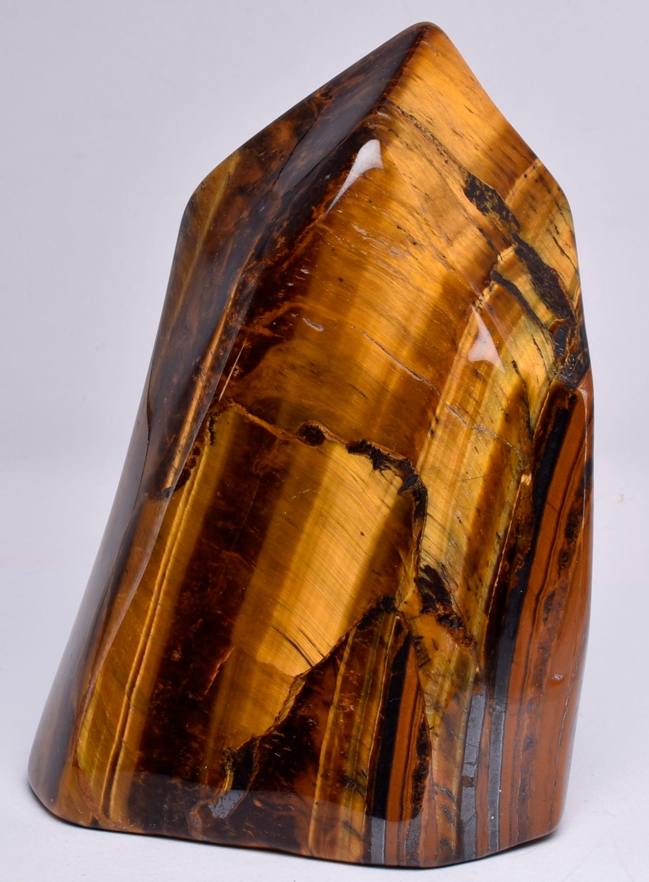 TIGER EYE CRYSTAL CARVED FLAME P17