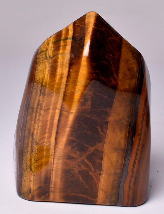 TIGER EYE CRYSTAL CARVED FLAME P100