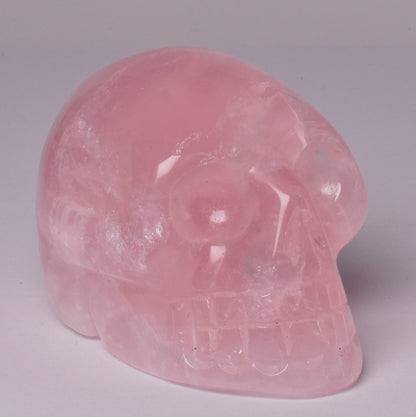 ROSE QUARTZ CRYSTAL CARVED SKULL P103