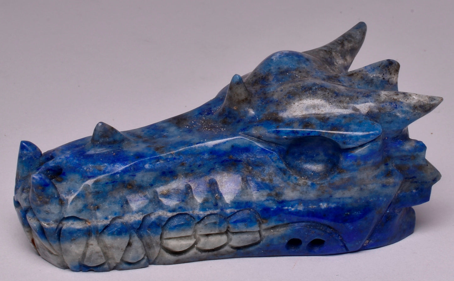 LAPIS LAZULI DRAGON HEAD CARVING P107