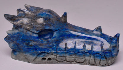 LAPIS LAZULI DRAGON HEAD CARVING P107