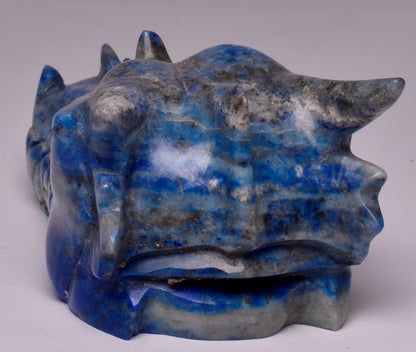 LAPIS LAZULI DRAGON HEAD CARVING P107