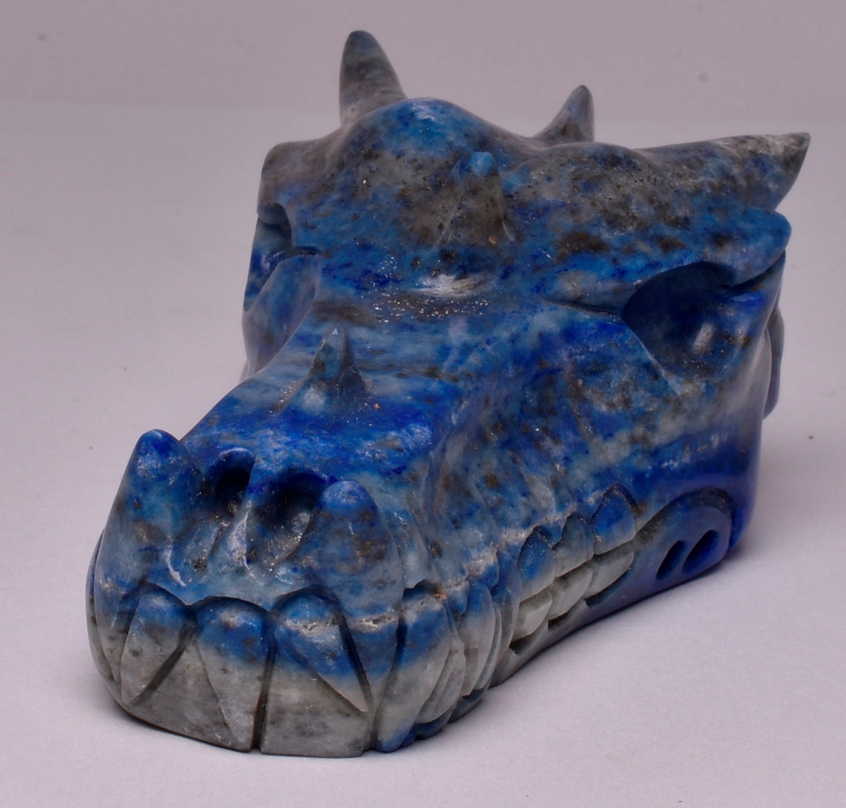 LAPIS LAZULI DRAGON HEAD CARVING P107