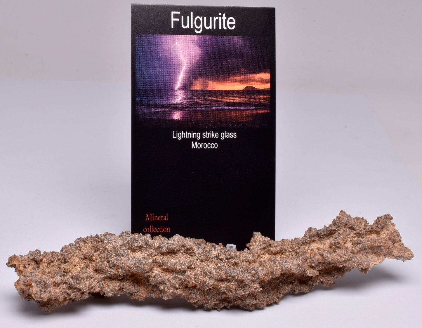 FULGURITE LIGHTNING STRIKE GLASS MOROCCO MT03