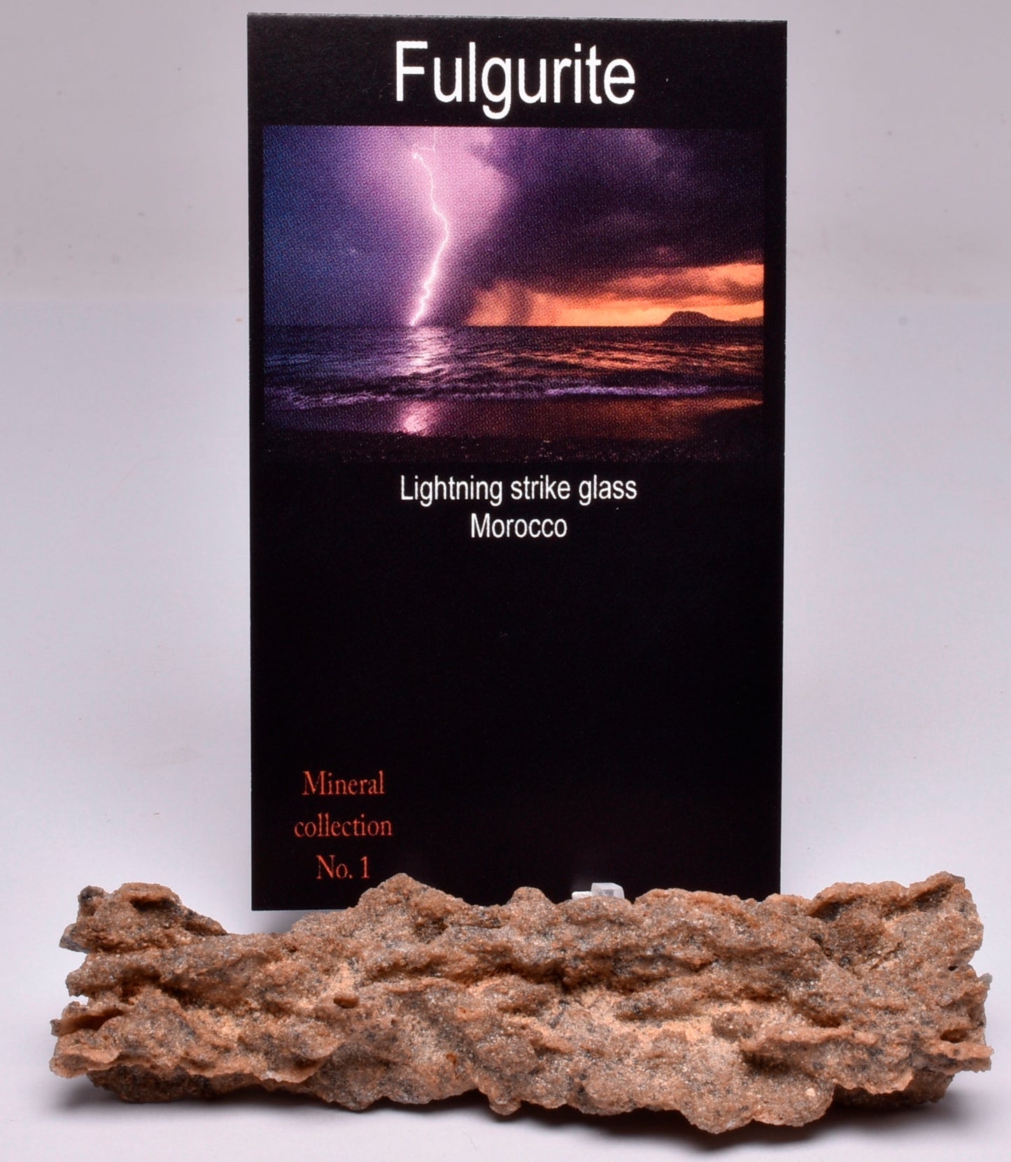 FULGURITE LIGHTNING STRIKE GLASS MOROCCO MT05