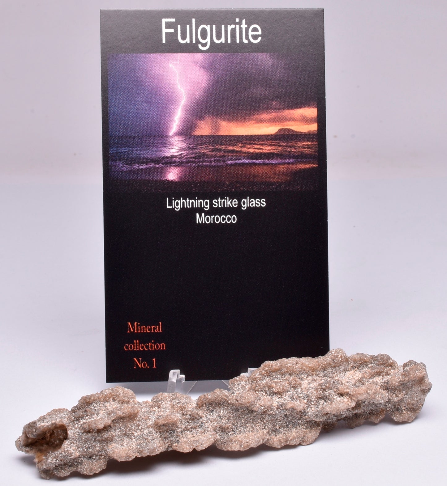 FULGURITE LIGHTNING STRIKE GLASS MOROCCO MT50