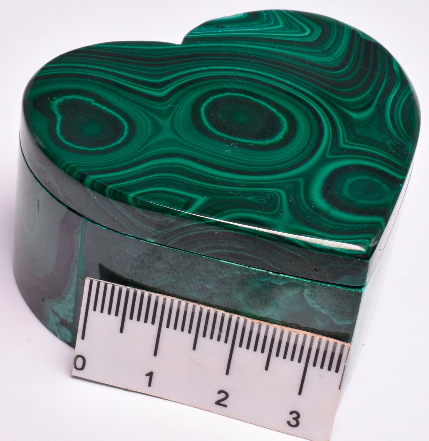 MALACHITE HEART TRINKET BOX P875