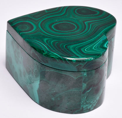 MALACHITE HEART TRINKET BOX P875