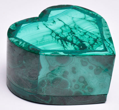 MALACHITE HEART TRINKET BOX P875