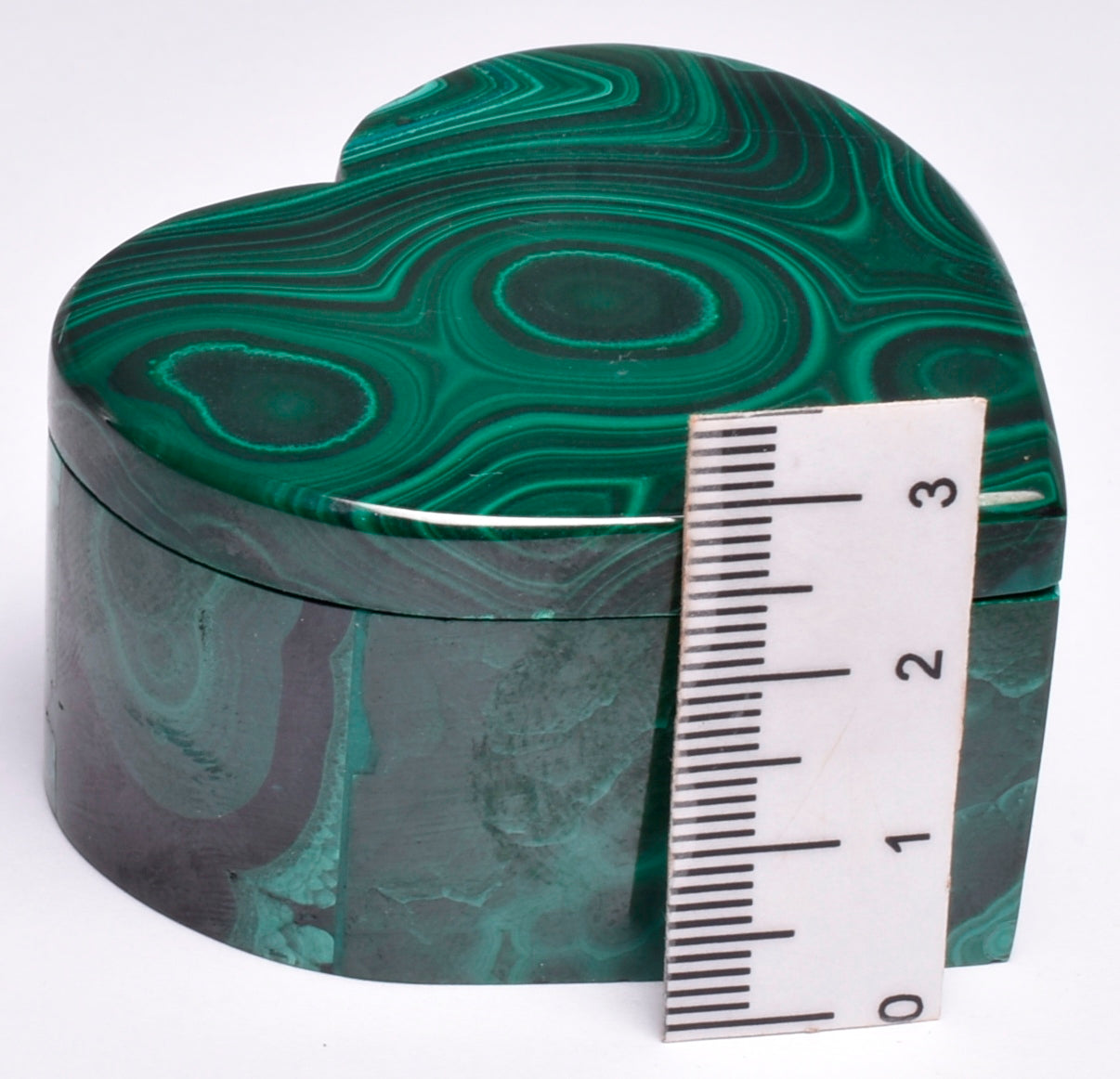 MALACHITE HEART TRINKET BOX P875