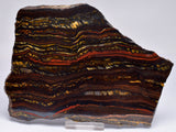 BANDED TIGER IRON Polished Slice, AUSTRALIA S401