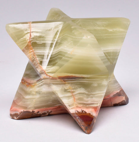 GREEN ONYX TRAVERTINE MERKABA P532