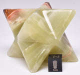 GREEN ONYX TRAVERTINE MERKABA P532