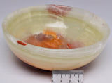 GREEN ONYX CARVED BOWL 12 CM