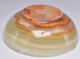 GREEN ONYX CARVED BOWL 12 CM