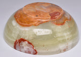 GREEN ONYX CARVED BOWL 12 CM