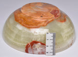 GREEN ONYX CARVED BOWL 12 CM