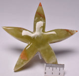 GREEN ONYX TRAVERTINE STARFISH P682