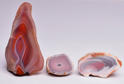 3 x AGATE CREEK, High Grade Polished AGATE Halves, AUSTRALIA S696