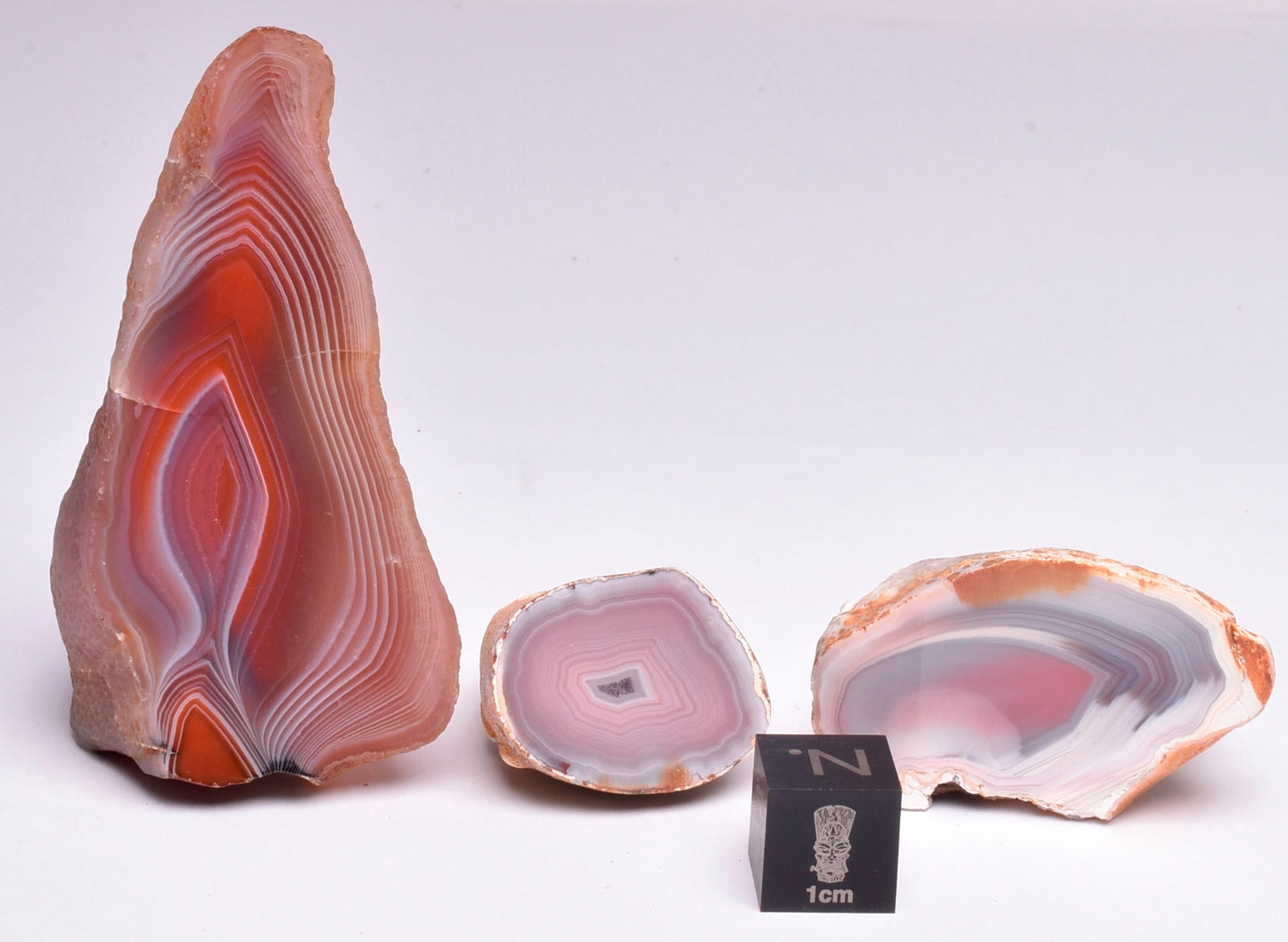 3 x AGATE CREEK, High Grade Polished AGATE Halves, AUSTRALIA S696