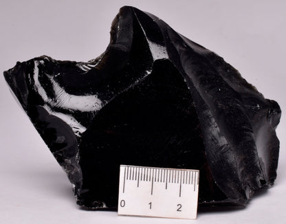 BLACK OBSIDIAN NATURAL ROUGH ROCK R26