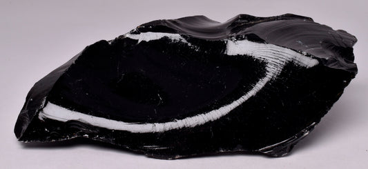 BLACK OBSIDIAN NATURAL ROUGH ROCK R27