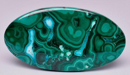 Malachite Polished Oval Cabochon P495