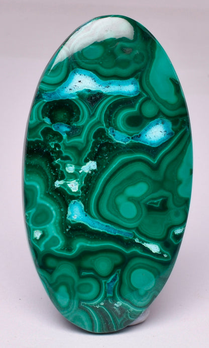 Malachite Polished Oval Cabochon P495