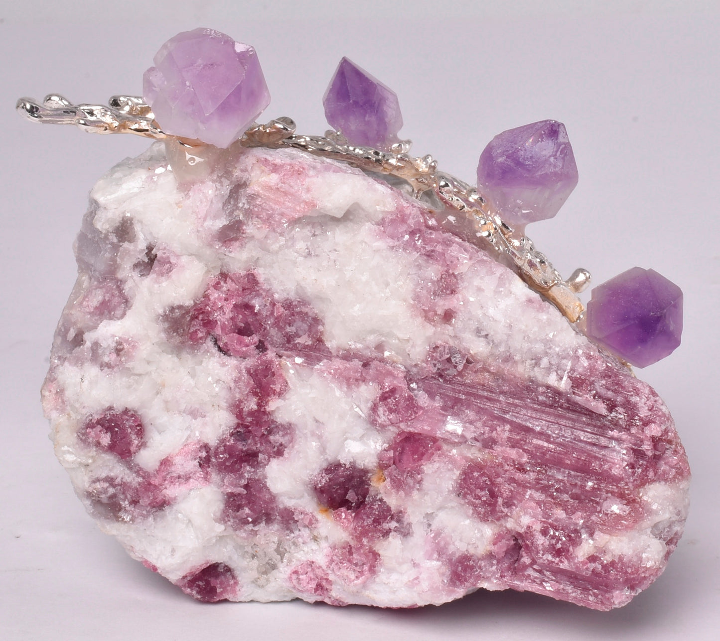 PINK TOURMALINE with AMETHYST TREE P812