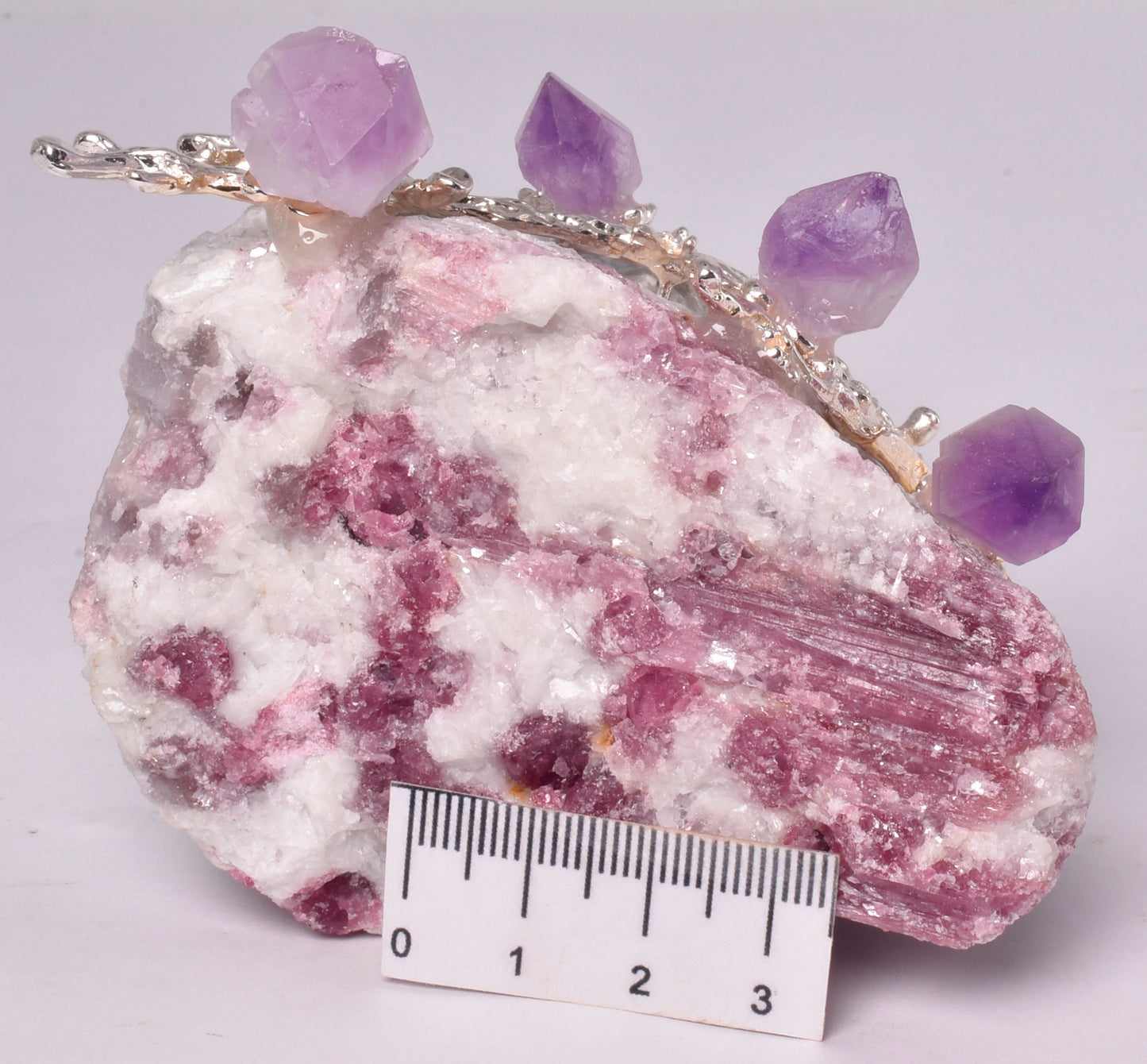 PINK TOURMALINE with AMETHYST TREE P812