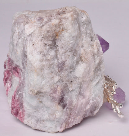 PINK TOURMALINE with AMETHYST TREE P812