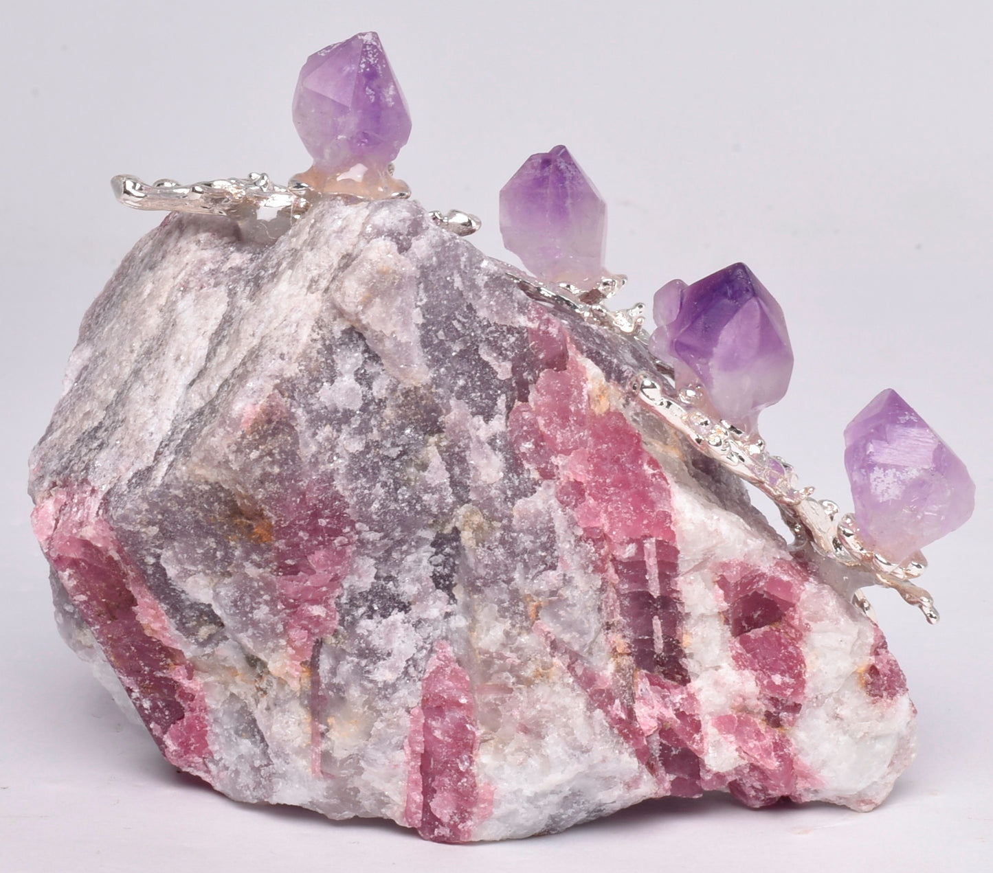 PINK TOURMALINE with AMETHYST TREE P831