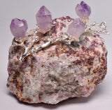 PINK TOURMALINE with AMETHYST TREE P977