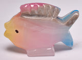 DYED ONYX FISH CARVING P975