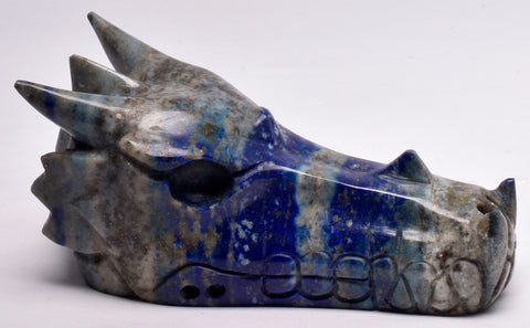 LAPIS LAZULI DRAGON HEAD CARVING P125